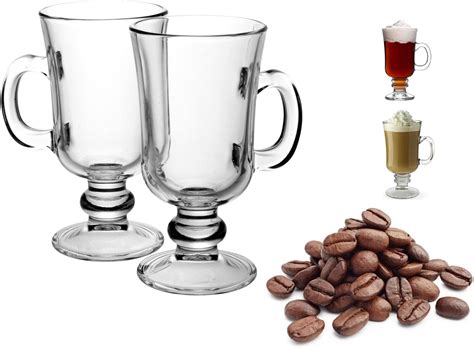 Amazon.com | PARNOO Irish Coffee Mugs - 8 oz. Irish Coffee Glass with ...