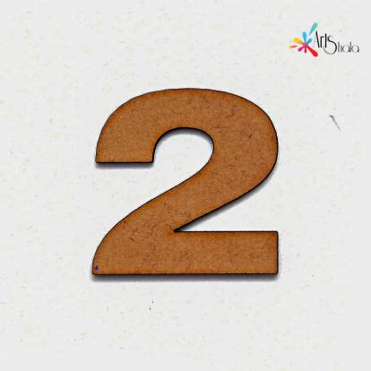 Buy MDF Numerical 2 Fridge magnet Cutouts Online
