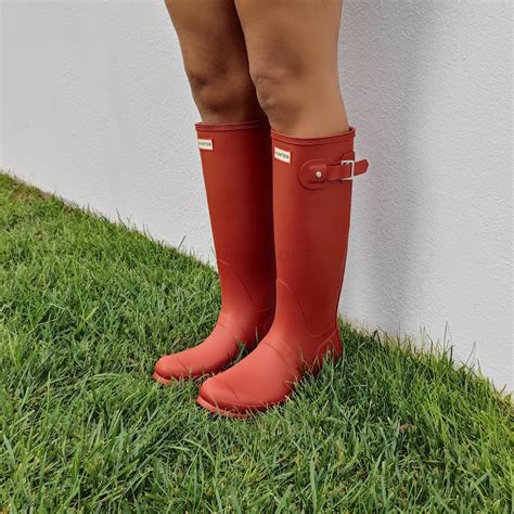 Brick Red Hunter Rain Boots
