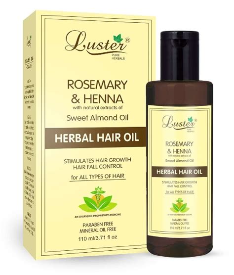 Luster Rosemary & Henna Herbal Hair Oil - 110ml – Luster Cosmetics