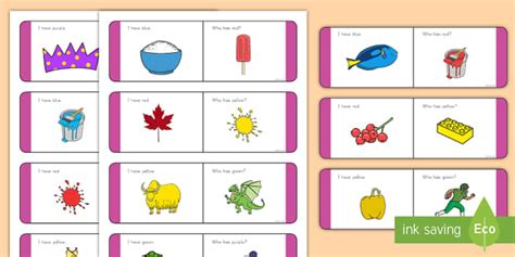 Colors I Have, Who Has Game