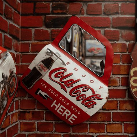 Retro Wall Décor With Mirror - C Cola — eazy wagon