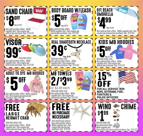 Myrtle Beach Coupons - Discounts For Beachwear Products - Bargain