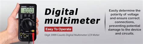 KUSAM-MECO KM 307| 3¾ Digit 3999 Counts Digital Multimeter LCR Meter ...