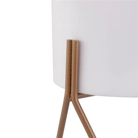 White Metal Table Planter with Stand | Indoor Plants & Flowers – Metalsmith
