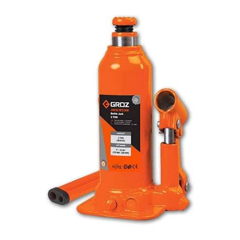 Groz 2 Ton Hydraulic Bottle Jack, JACK/BT/2W – etoolstore.in