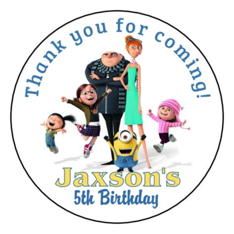 Buy Despicable Me Minions Personalized Birthday Party Favor Round ...