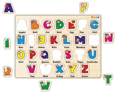 Wooden Puzzle Board Game for Kids 8 Different Puzzle with Knob ...