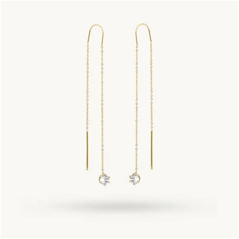 Crystal Tip Glide Chain Dangling Earrings – PALMONAS