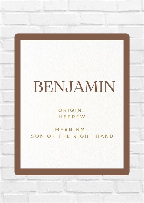 Meaning Of Name Ben