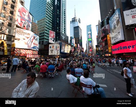New pedestrian zone on Times Square, Midtown, Manhattan, New York City, USA, North America Stock ...