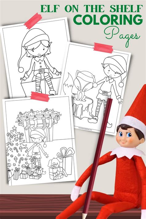 Elf On The Shelf Ideas Coloring Pages