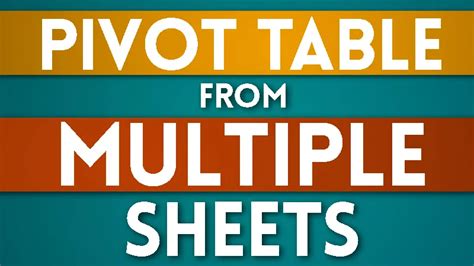 Pivot Table Using Multiple Sheets 的图像结果