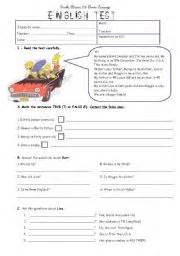 Image result for Simpsons Test Paper