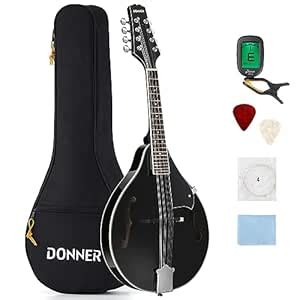 Donner A Style Mandolin Instrument Black Beginner Adult Acoustic ...