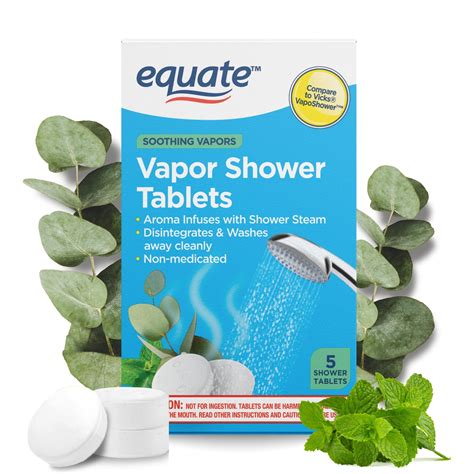 Equate Soothing Vapor Shower Tablets, Eucalyptus & Menthol, 5 Count ...