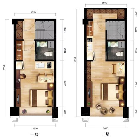 长条风格两房设计图黑与白的家具设计公寓 - 设计之家