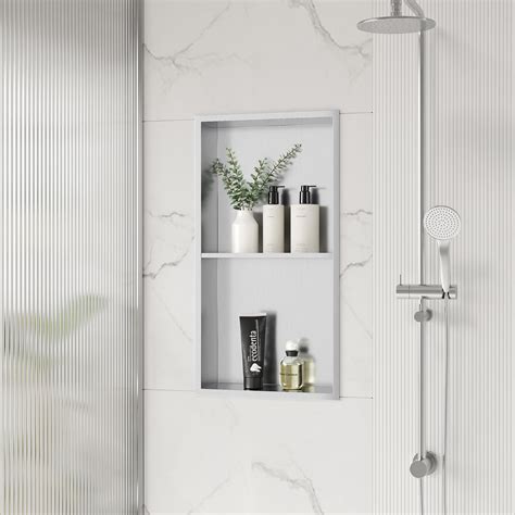 Hokku Designs Stainless Steel Shower Niche 24" X 12" | Wayfair