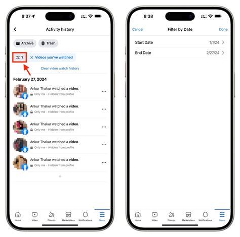 How to see your Facebook video watch history and delete it