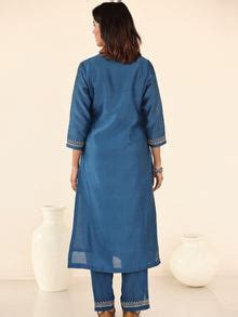 Utsav Sneha Set Of Chanderi Silk Kurta Pants Dupatta – InduBindu