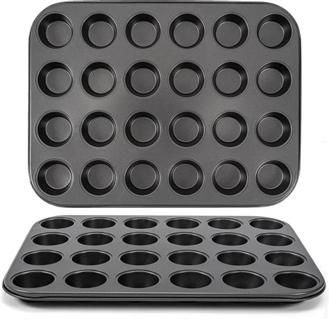 KitchenCraft Non-Stick 24-Cup Mini Mince Pie / Muffin Tray, 35 x 27 cm ...