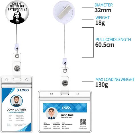 Buy Badge Reels Holder Retractable with ID Clip for Nurse Name Tag Card ...