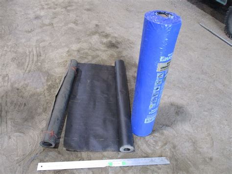Roof Underlay with Tar Paper and Eaveguard - Bodnarus Auctioneering