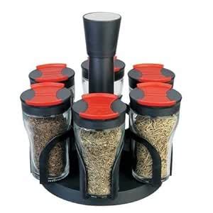 Buy IndusBay® 6 Jar Revolving Spice Rack Organizer - Spinning ...