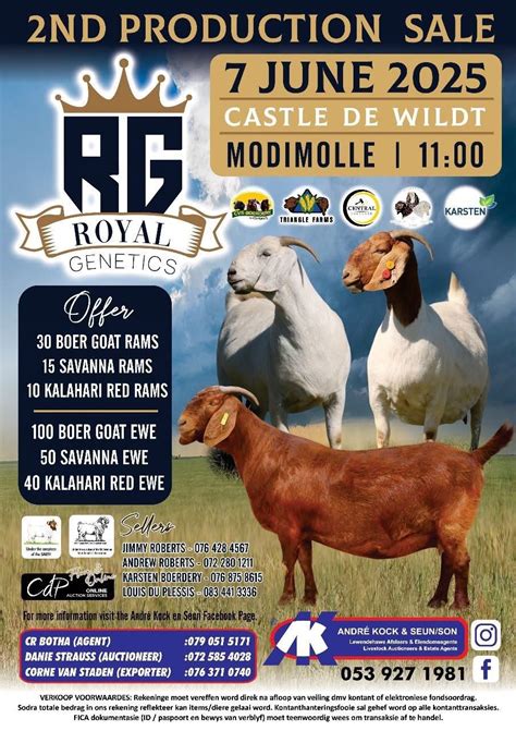 Royal Genetics 2nd Production Sale of Savannas, Kalahari Reds & Boer ...