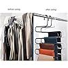 House of Quirk S-Shape 5 Layers Iron Trouser Hanger Pants Hanger Black ...