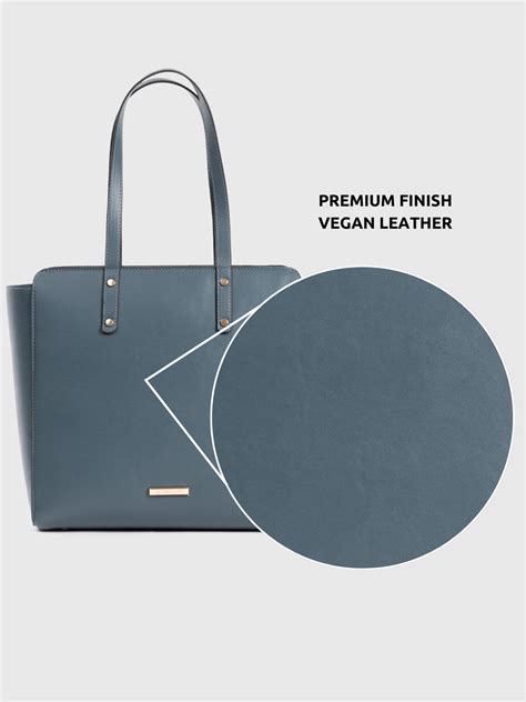 Beyond Moss Tote Bag with Zipper-Blue | The Gusto