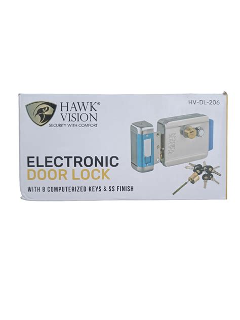 Hawk Vision Electronic Door Lock | HV-DL-206 | 8 Computerized Keys | SS ...