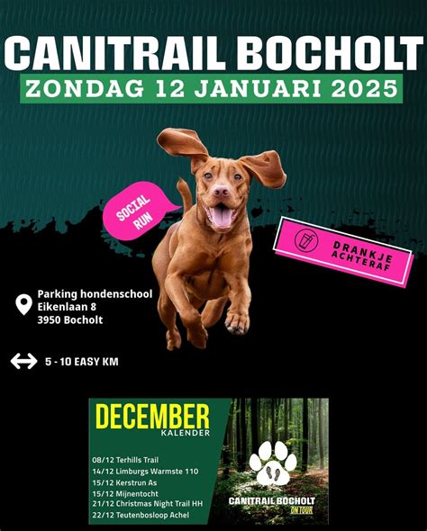 Canitrail 10 @ Bocholt (Reppel), Eikenlaan 3950 Bocholt, 12 January ...