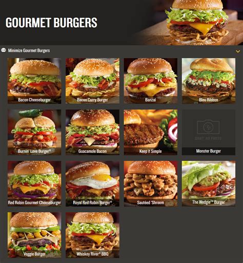 Red Robin Menu Canada