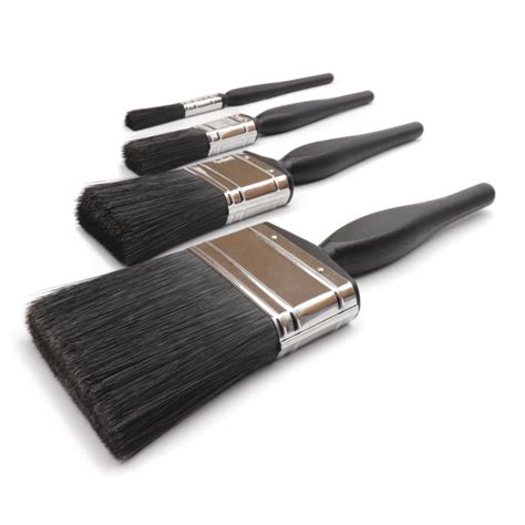 Cottam | Cottam Mixed Synthetic Paint Brush Set with Flat Bristles ...