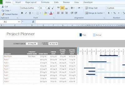 Excel Project Planner Template - Free Download
