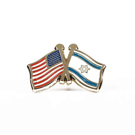 Lapel Pin - Israeli/American Flags: Stylish & Versatile