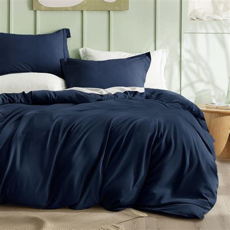 Amazon.com: Bedsure Navy Duvet Cover King Size - Polyester & Rayon ...