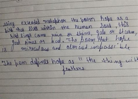 how does the poet bting out importance of hope in human life 50 - 80 ...