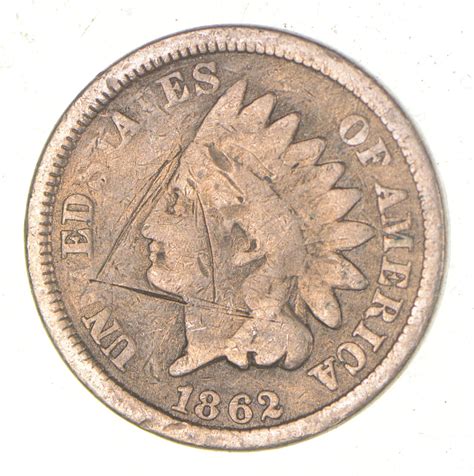 Civil War Era - 1862 Copper Nickel Indian Head Cent - Historic ...