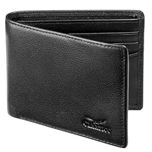 Buy Slim Bifold Wallet for Men Genuine Leather RFID Blocking Packed in ...