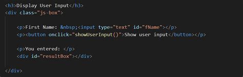 User Input in JavaScript 的图像结果