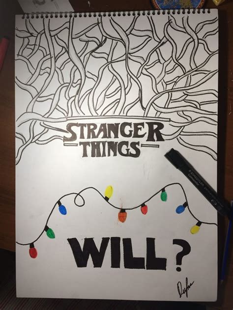 Stranger Things Drawing Tutorial 的图像结果