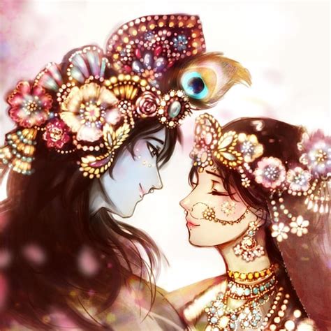 Buy HD File Cute Shri Radha Krishna, Kawaii Anime Radha Krishna Wall ...
