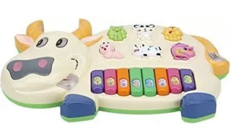 logic toys Cow Musical Piano with 3 Modes Animal Sounds - Cow Musical ...