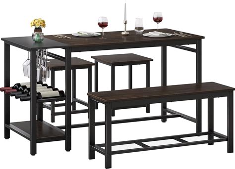 EnHomee Dining Table Set for 4,Wood Space Saving India | Ubuy