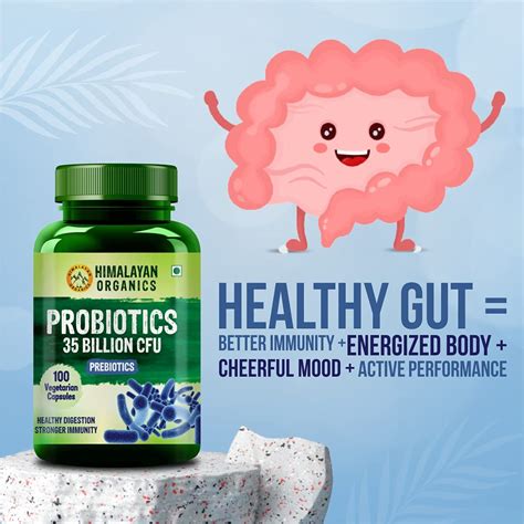 Himalayan Organics Probiotics 35 Billion CFU with Prebiotics, 100 ...