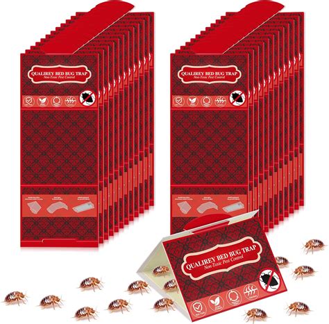 Qualirey 24 Pack Bed Bug Traps, Non Toxic Bedbug Detector for Bed Legs ...