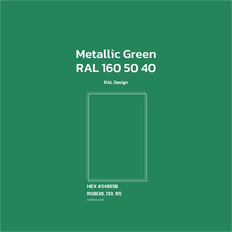 About RAL 160 50 40 - Metallic Green Color - Color codes | matching colors and paints - colorxs.com