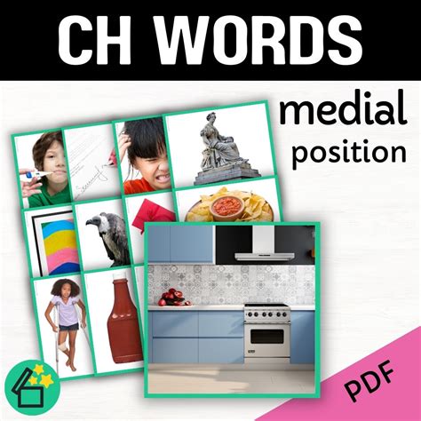 CH Words | Words with CH in the middle | Speech Therapy Resources | pd ...
